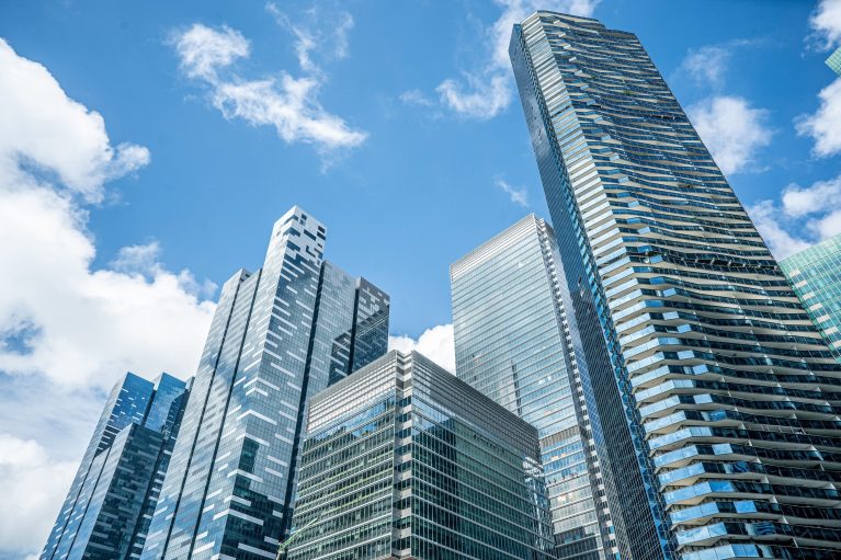 Stunning,Skyline,Of,Modern,Architecture,Dominates,Singapore,Business,District,,Bustling