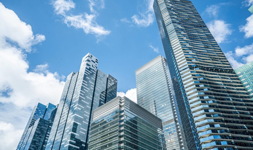 Stunning,Skyline,Of,Modern,Architecture,Dominates,Singapore,Business,District,,Bustling